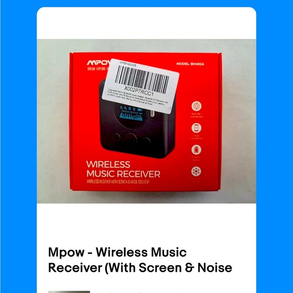 Mpow - Wireless Music Receiver (With Screen & Noise Isolator) MPBH408AB - Picture 2 of 3